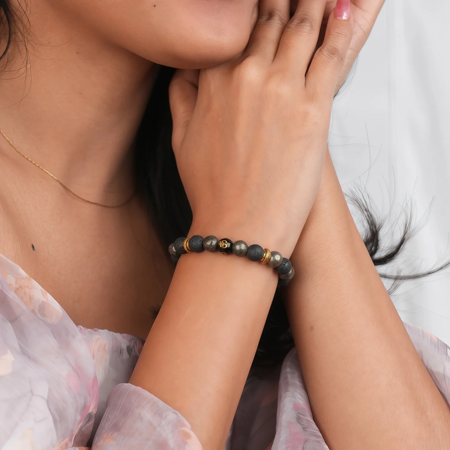 Wealth OM Pyrite Bracelet