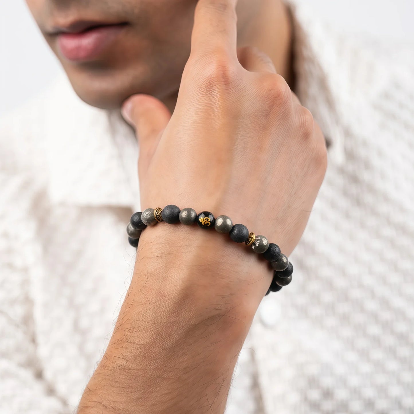 Wealth OM Pyrite Bracelet